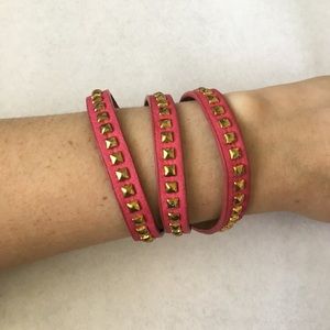 Pink and Gold Wrap Bracelet